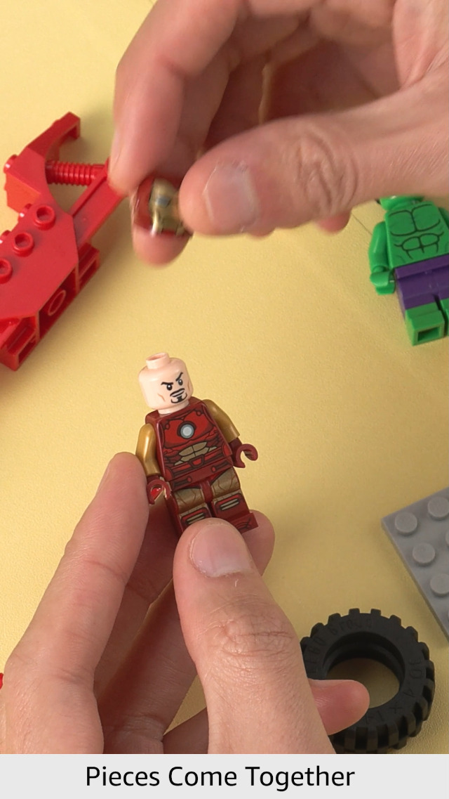 Amazon.com: Lego 76287 Iron Man with Bike and The Hulk : Toys & Games
